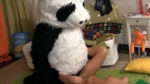 Sex toy party with a horny panda bear