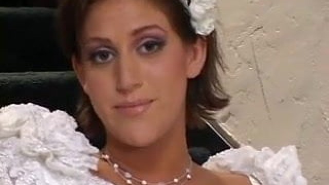 Bride & a hottie share a big cock