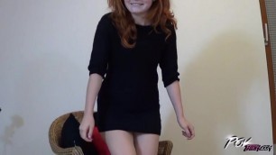 Povbitch - Milf redhead with big bush love to fuck