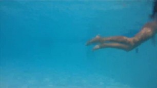 Nudist girls underwater