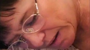 French Old Mom - Cum on Glasses