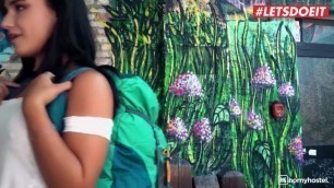 LETSDOEIT - Horny Tourist Lana Roy Has Some Fun With Hostel Gardener