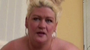 Mature British pornstar with huge saggy tits is masturbating