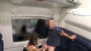 Hidden Cam – Flashing cock on train – Girl sucks and gets cum in mouth
