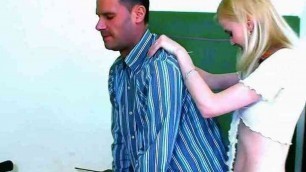 Teacher Seduces Skinny Teen in Uniform to Fuck in Classroom