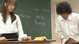 Japanese Teacher gets horny