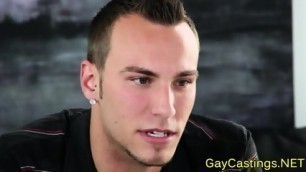 Pierced Hunk Takes Facial At Gaycastings